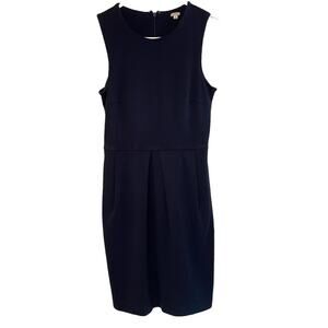 Talbots Navy‎ Blue Sleeveless Pleated Dress Size 2